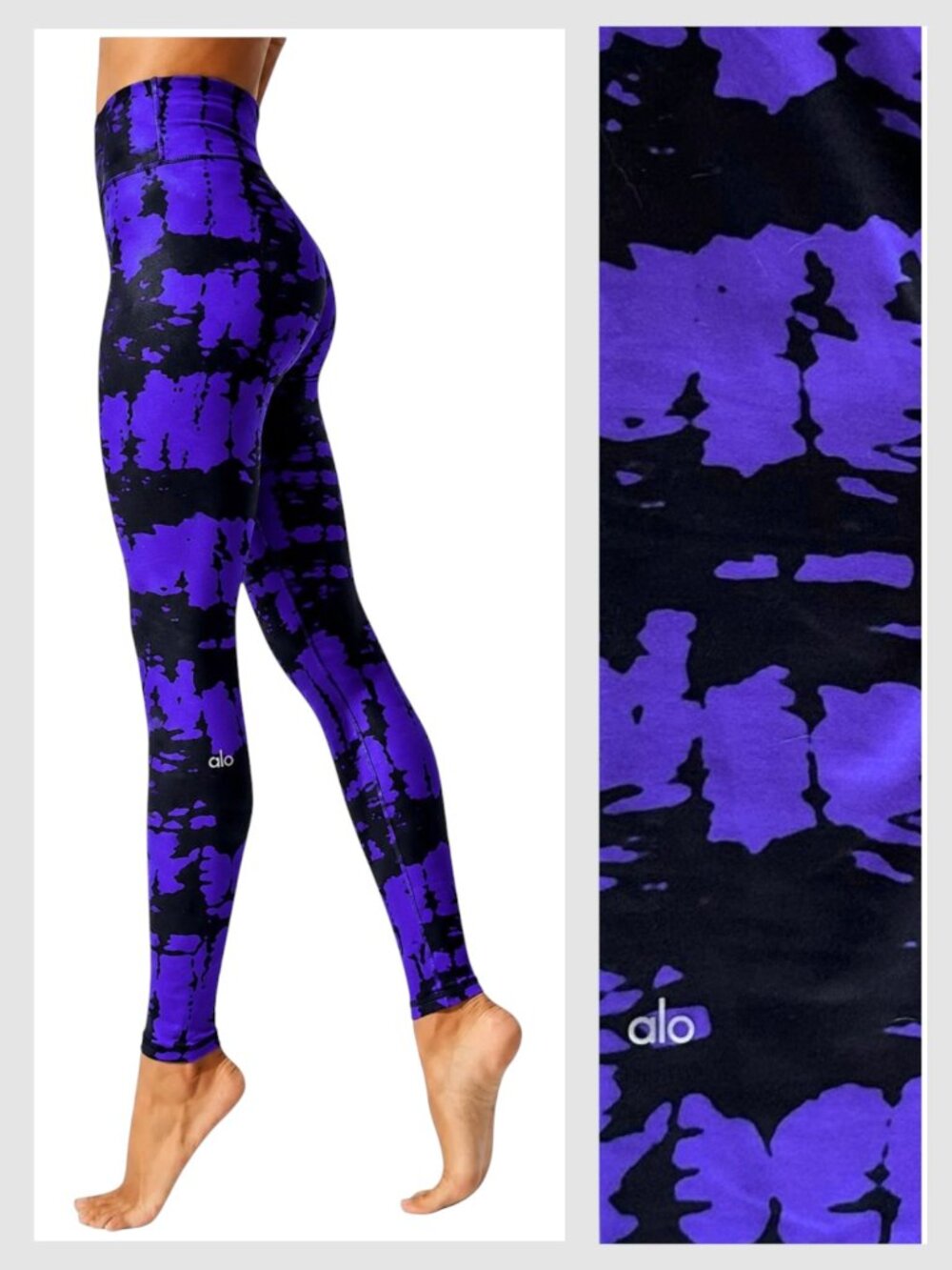 Alo Yoga Airbrush High-Waist Leggings Purple Black XS